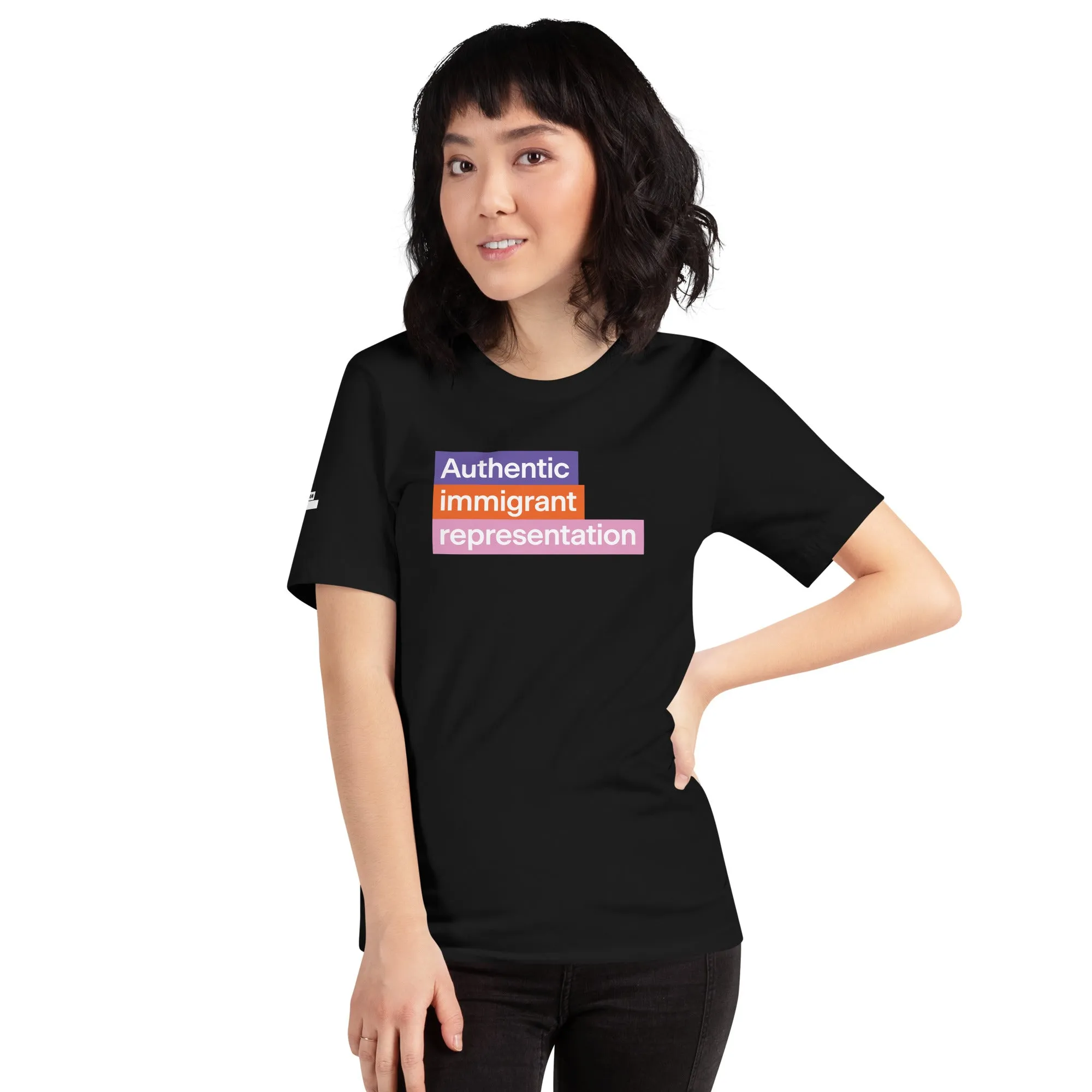 Authentic Immigrant Representation Black T-shirt