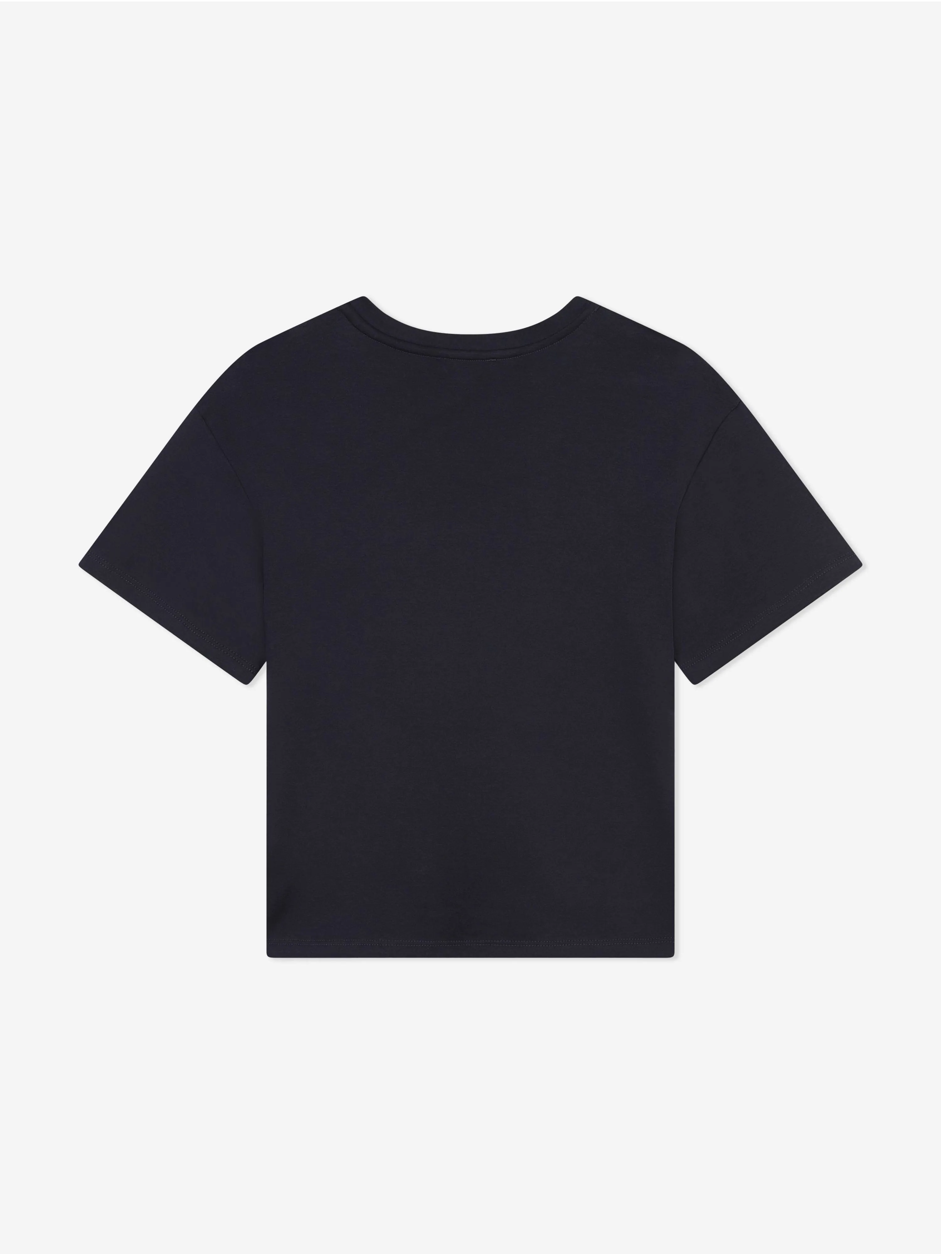 Chloé Girls Embroidered Logo T-Shirt in Navy