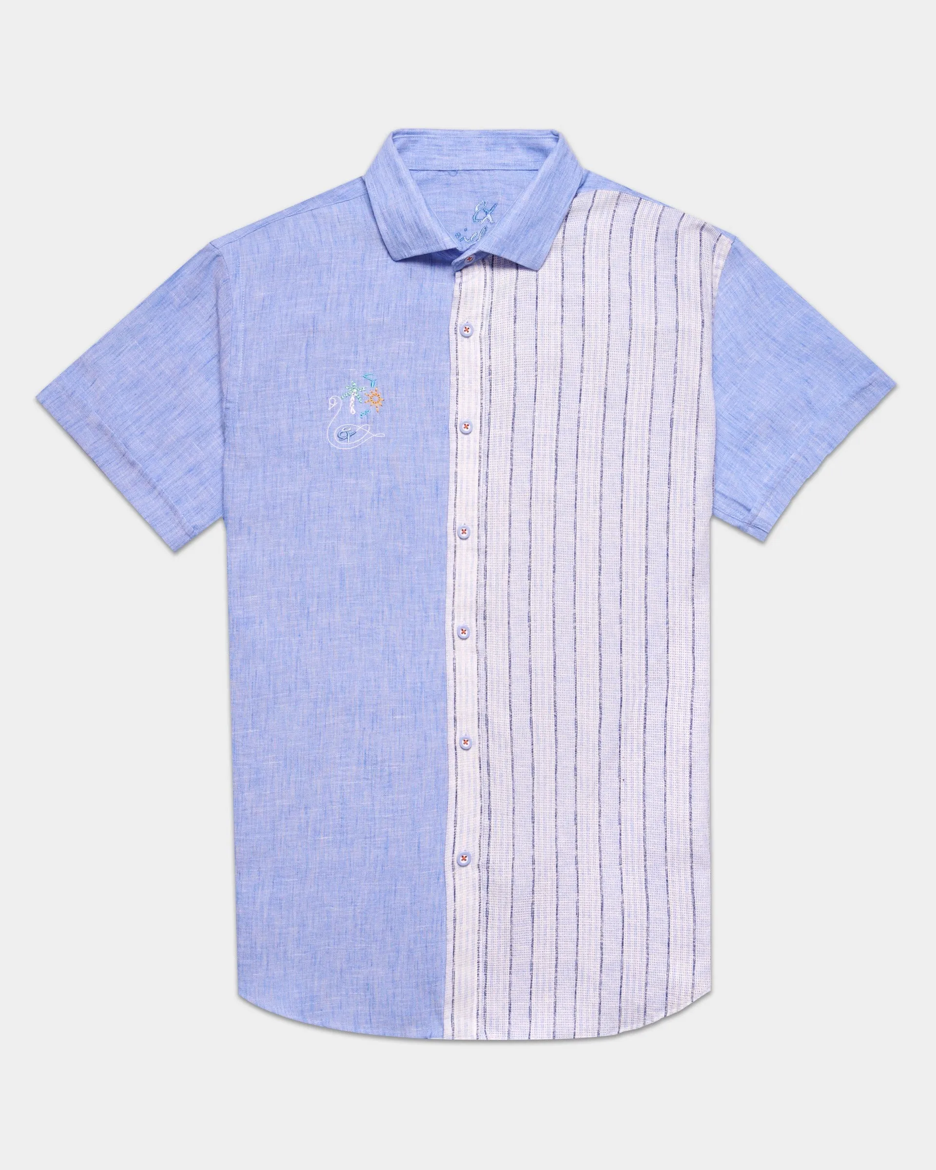 Day In The Water Short Sleeve Button Down Shirt