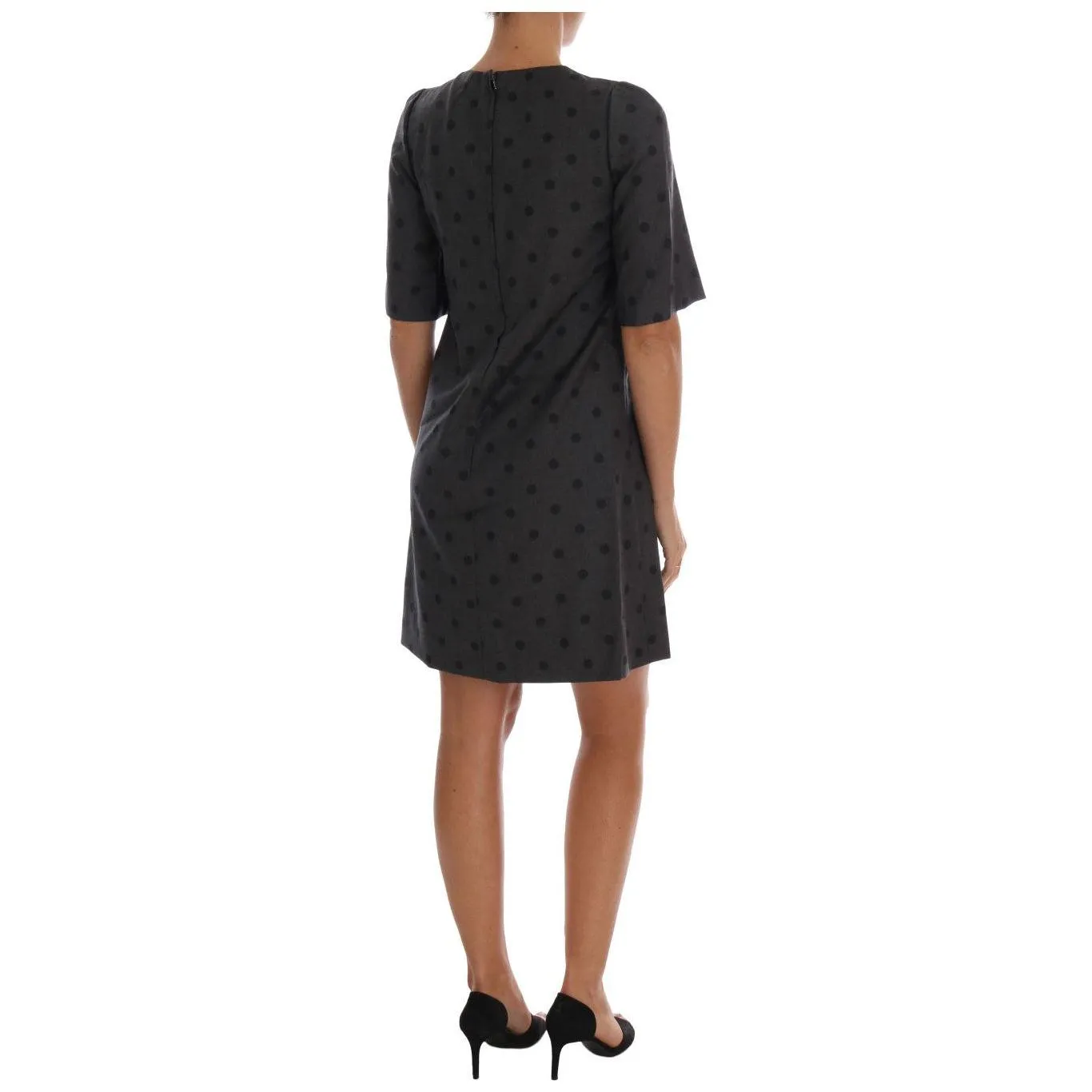 Dolce & Gabbana Chic Polka Dotted Wool Dress