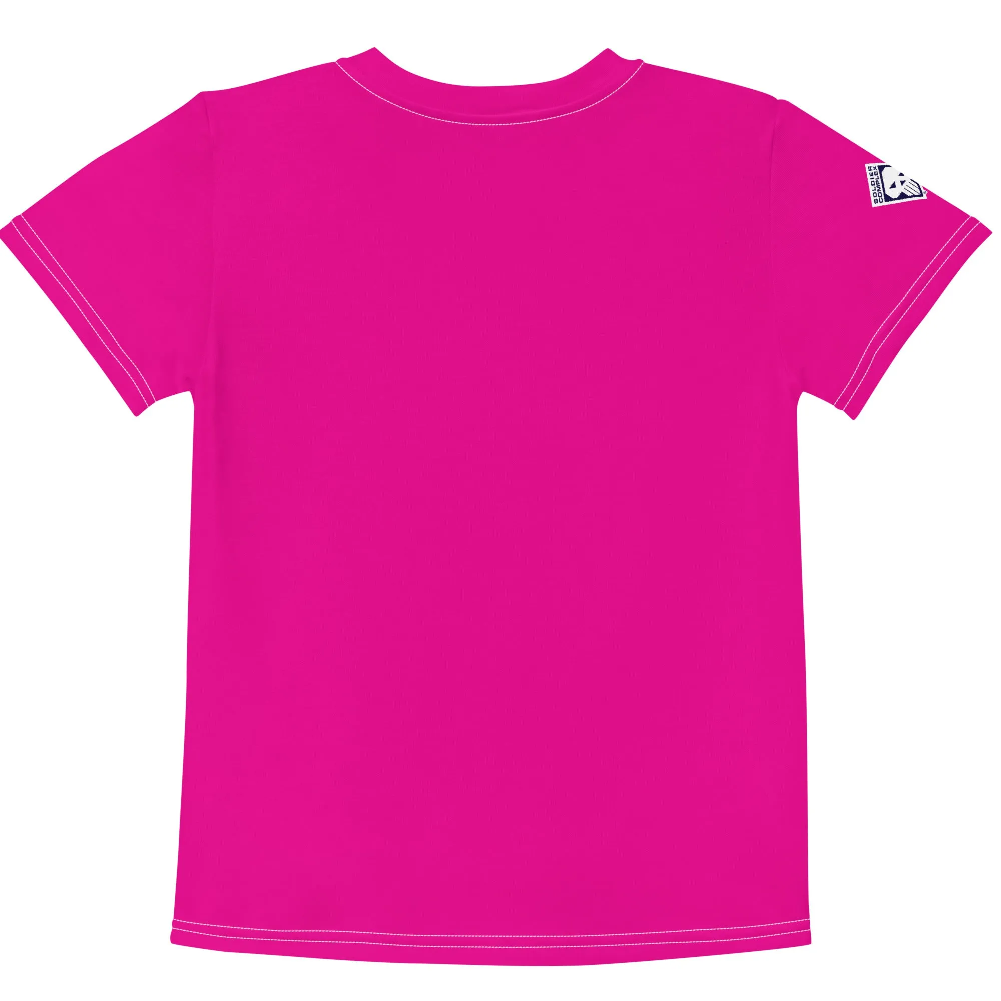 Dynamic Comfort: Boy's Short Sleeve Classic Judo Rash Guard - Hollywood Cerise