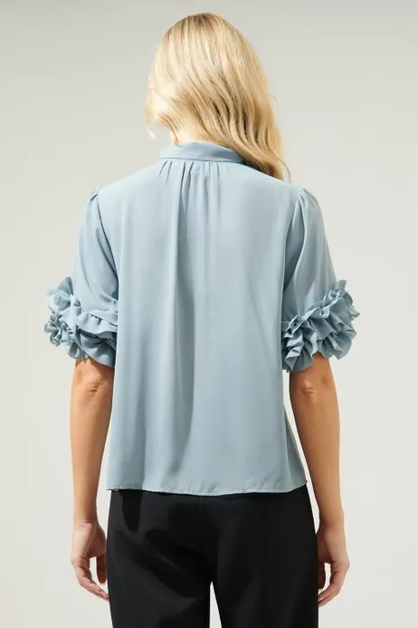 Exaggerated Ruffled Blouse