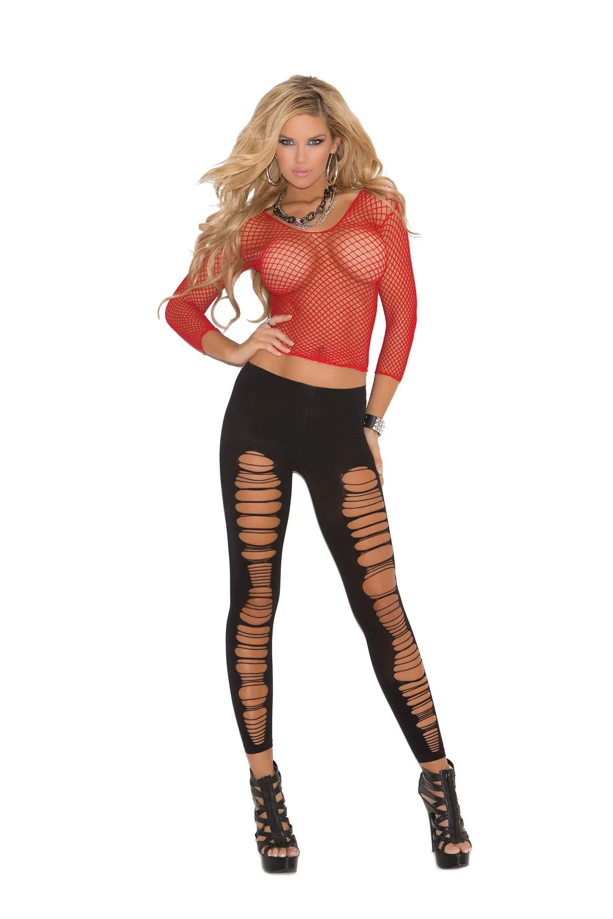 Fence Net Long Sleeve Top - One Size and Queen Available