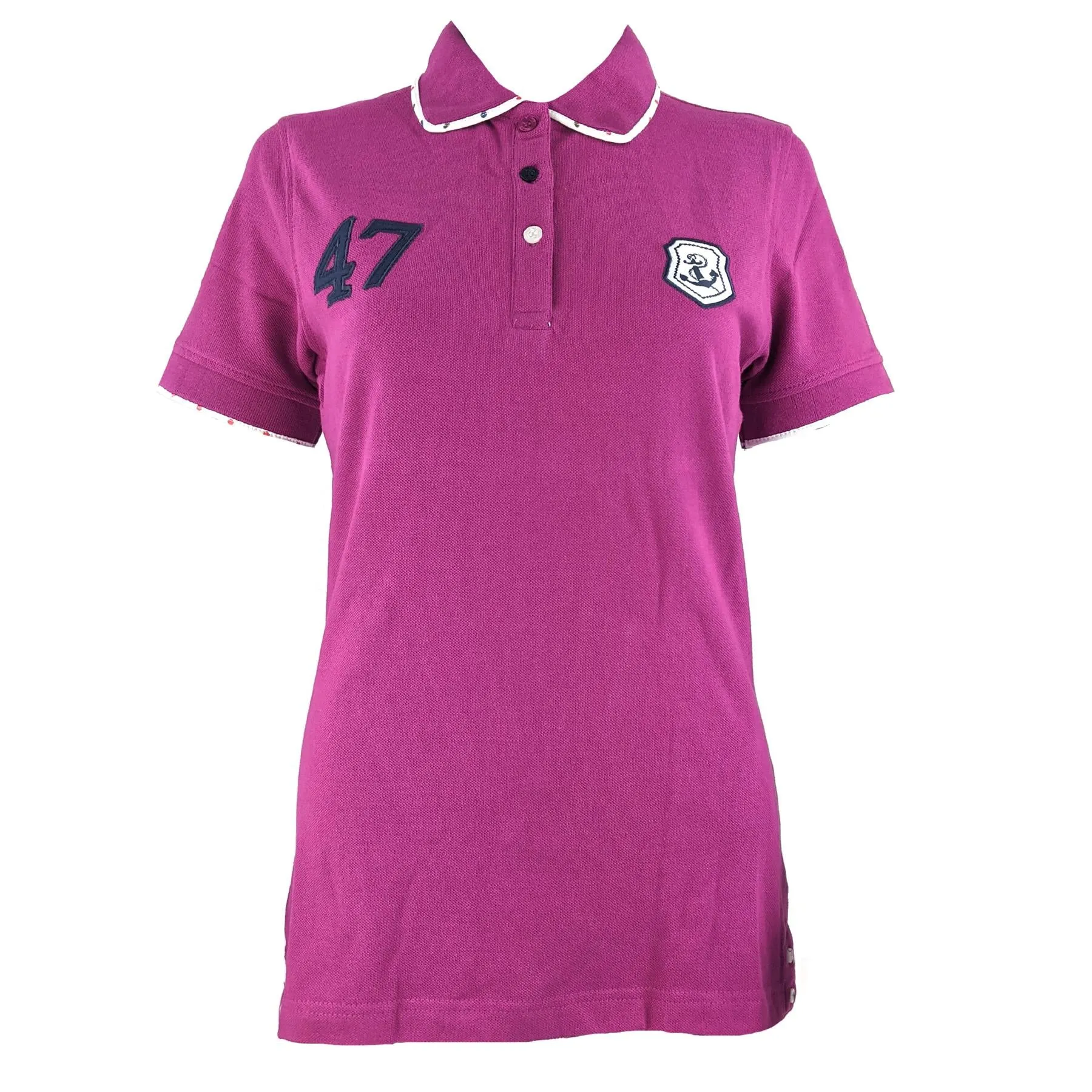 Hazy Blue Womens Short Sleeve Polo Shirt - Abby