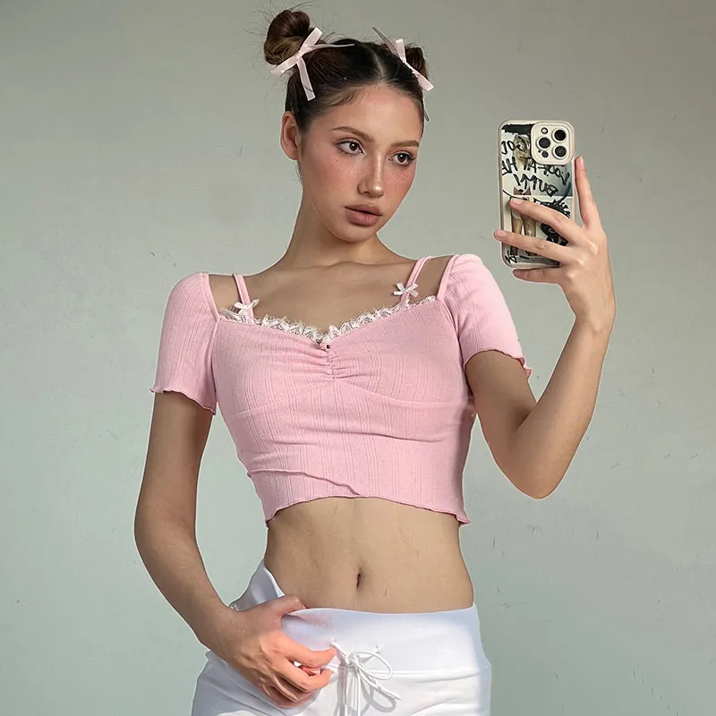 Khloie Short Sleeve Crop Top