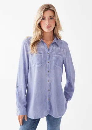 Long Sleeve Roll Tab Shirt