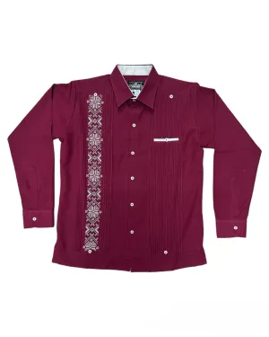 Men's Guayabera Yucatan Maroon