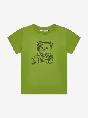 Moschino Kids Teddy Toy T-Shirt in Green