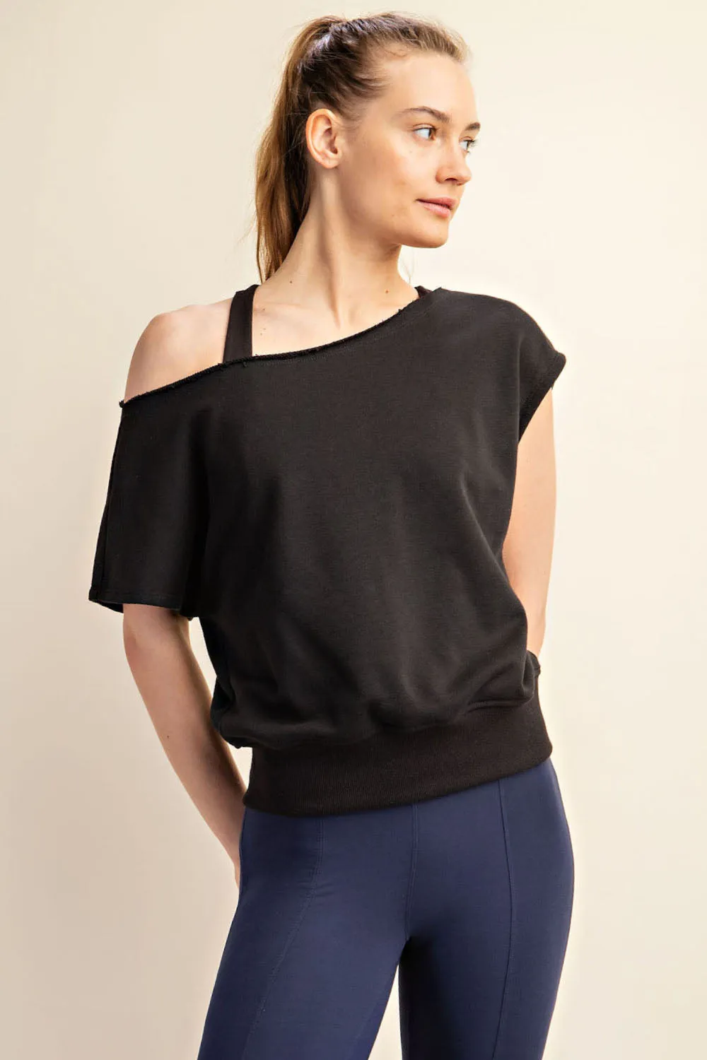 RAE Mode French Terry Off the Shoulder Top