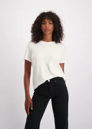 The Michelle Crew-Neck T-shirt - Off-White - 100% organic cotton GOTS