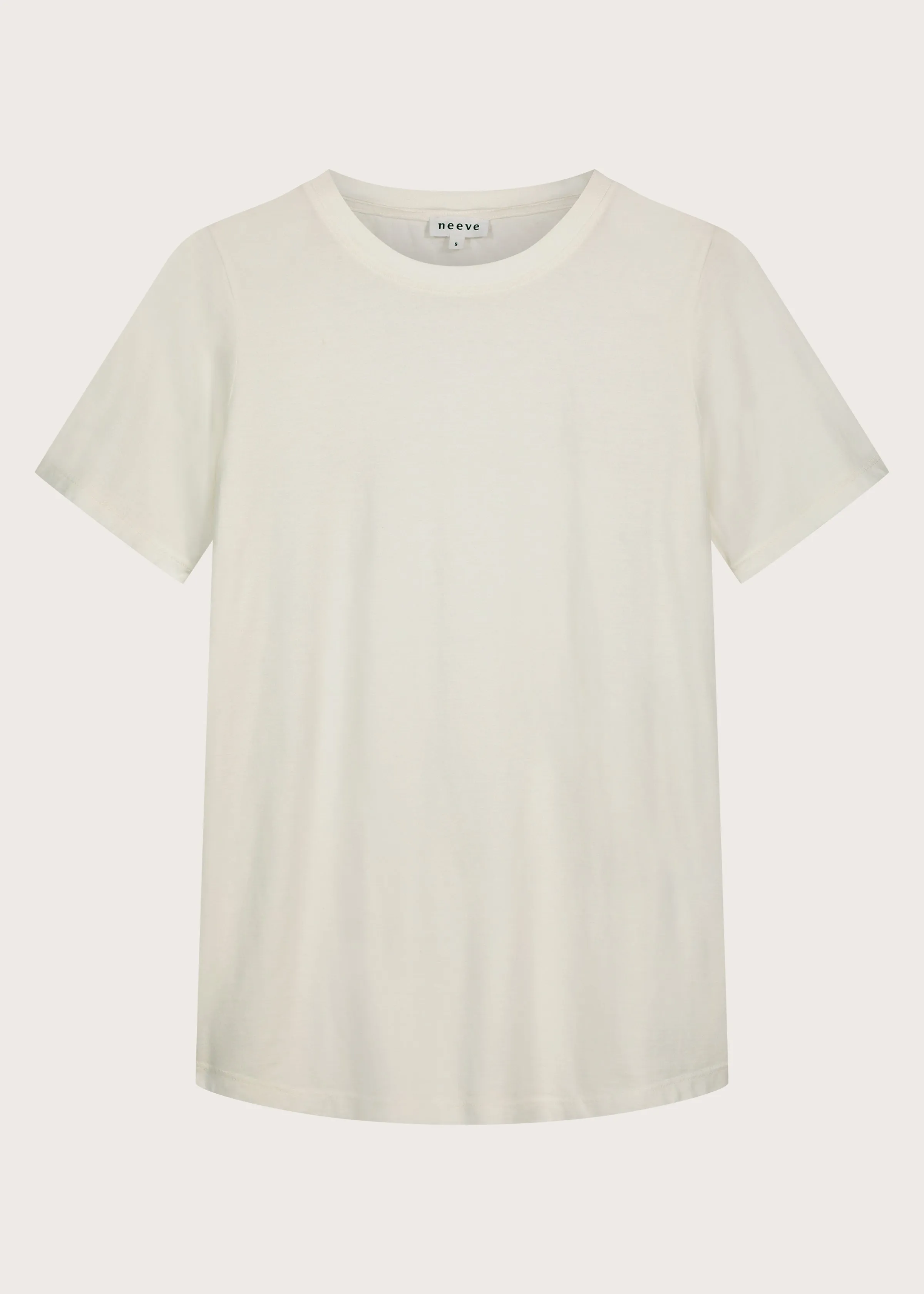 The Michelle Crew-Neck T-shirt - Off-White - 100% organic cotton GOTS