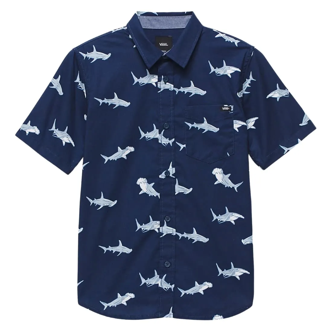 Vans Kids Shark Shortsleeve Shirt - Dress Blues