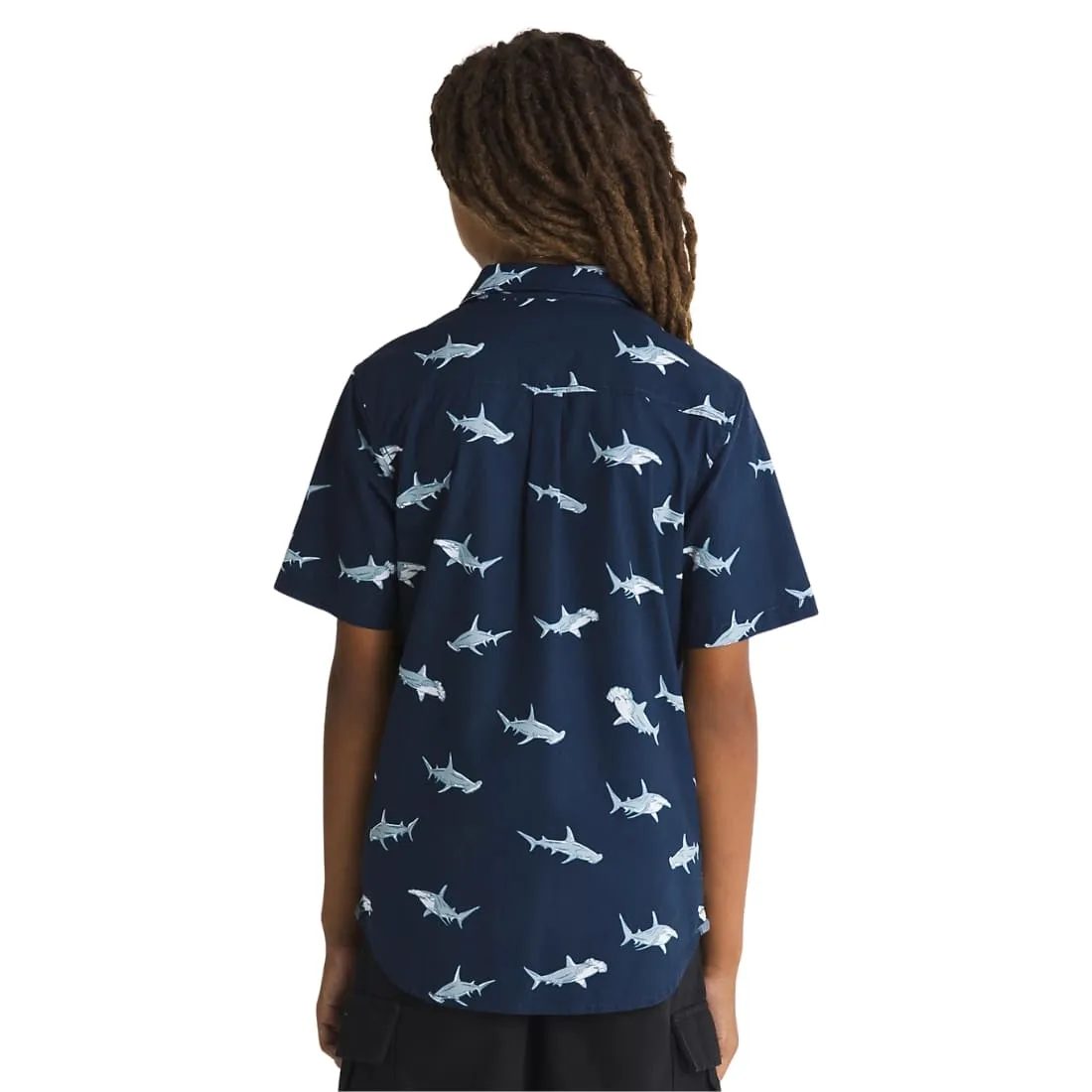 Vans Kids Shark Shortsleeve Shirt - Dress Blues